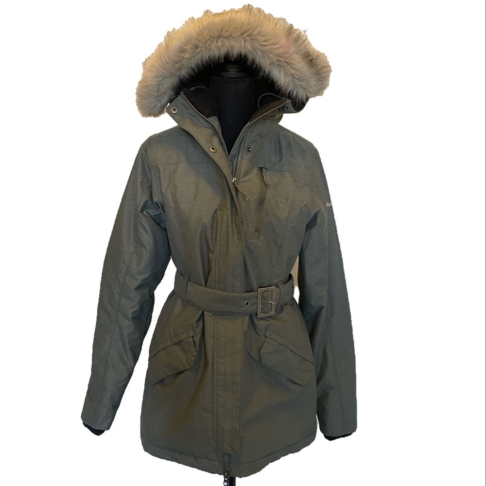 Columbia Women’s Winter Ski Coat Jacket with Omni-Heat liner forest green XS
